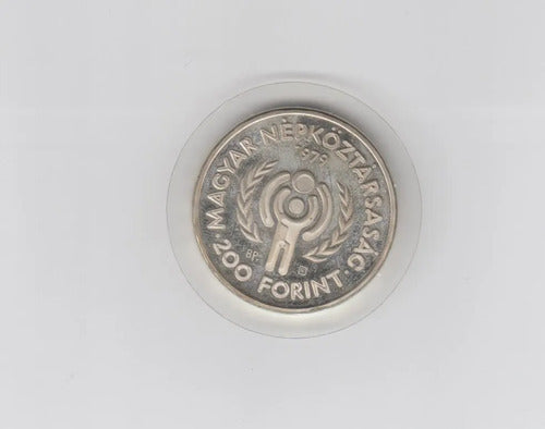 Moneda Hungria 200 Forint 1979 Plata Proof 0