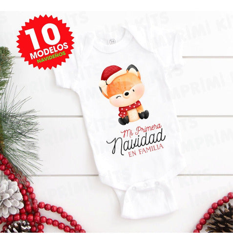 Plantillas Bodys Primer Navidad Bebés Remeras Diseños #4 1