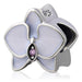 Lamoony Orchid With Cz Stone And 925 Enamel Amulet 0