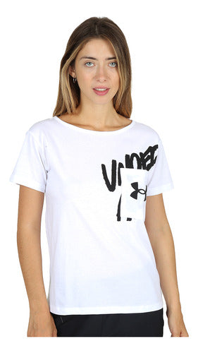 Under Armour Oversized Graphic Women’s T-Shirt in White 0