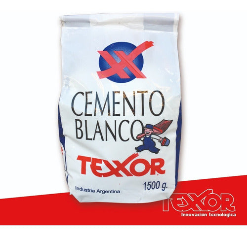 Texxor Cemento Blanco 1.5 Kg Para Primera Mano Adhesivo Imp 0