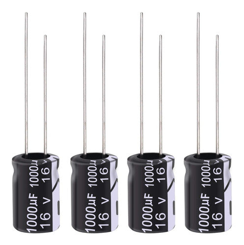 Capacitor Electrolítico 1000uf 16v 10x17mm Pack X10 Unidades 0