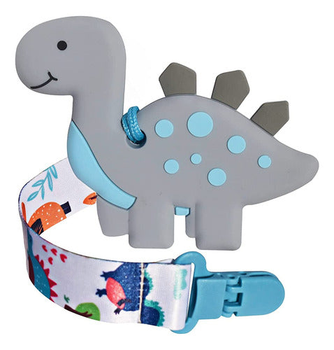 Bigspinach 1 Soft Grey Dinosaur Teether for Babies 0