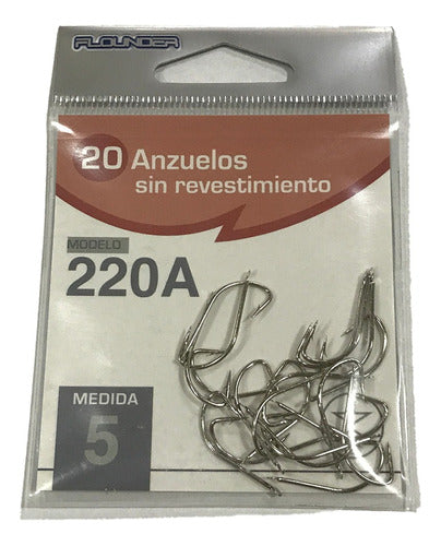 Pack of 10 Flounder 220 A Hooks N°1, 2, 3, 4, 5 for Pejerrey 4