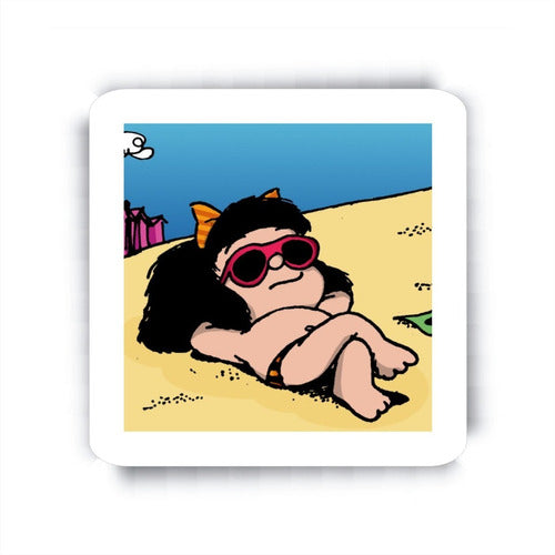 Recontraretro Posavaso Imantado Mafalda Playa 0