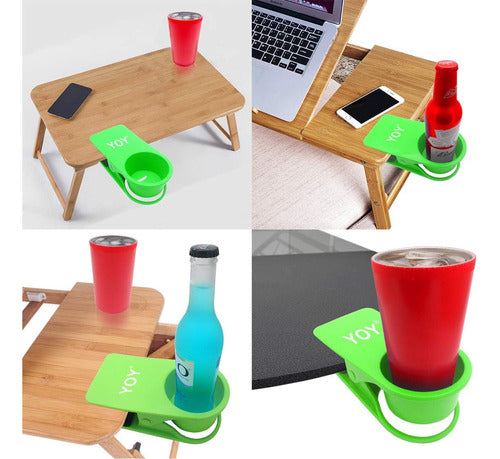 YOY Desk Side Clip Drink Holder for Home Office 2