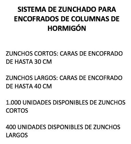 Zunchos Para Encofrado De Columnas De Hormigón 0