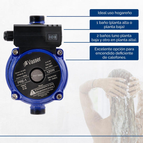 Vasser Water Pressure Booster Pump 9m Ignites Water Heater 4