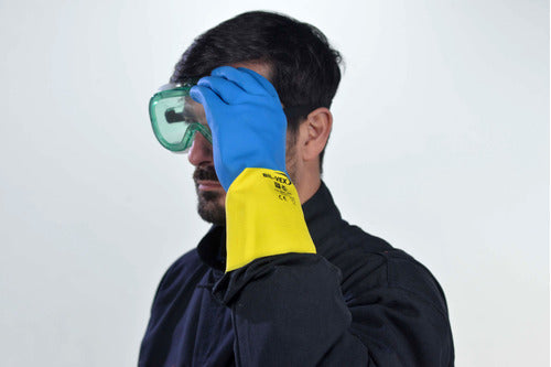 Latex/Neoprene Glove Yellow/Blue 2747 Bil-vex 2