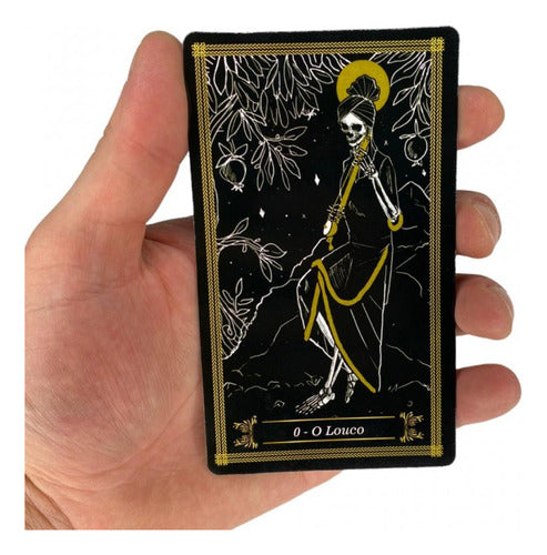 Kit Baralho O Tarot Negro 22 Cartas E Athame Preto 5