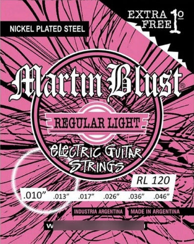 Electric Guitar String Set 010 Martin Blust RL120 La Plata 0