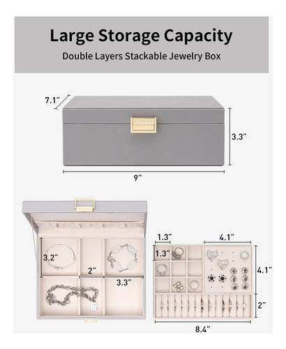 Organizador Para Joyas Extraible De 2 Niveles-gris 4