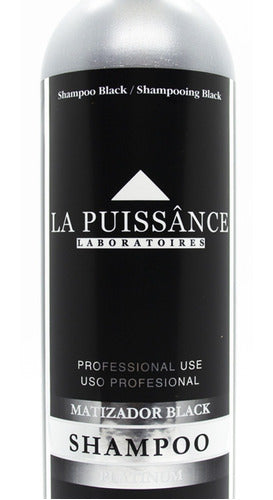 La Puissance Black Shampoo + Máscara Pelo Rubio Gris 3c 6