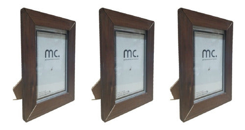 Handcrafted Wooden Photo Frames Combo 9x13 Vertical and Horizontal - Set of 3 0