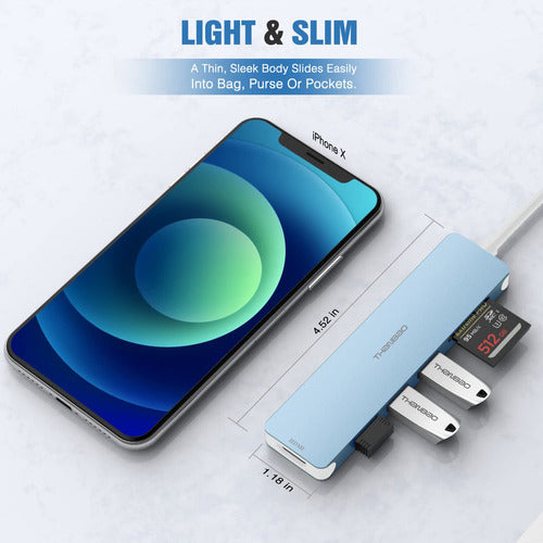 ThanBao 7-in-1 USB-C Hub Adapter, Portable Dongle 3