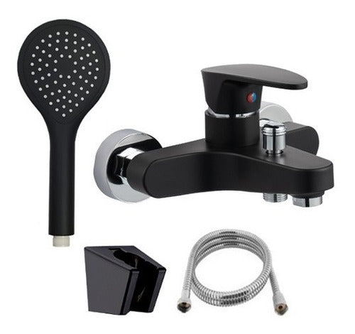 Monocontrol Shower with Black Abs Mozart Transfer 0