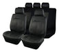 IX46 Universal Eco Leather Seat Covers Black with Gray Detail 0