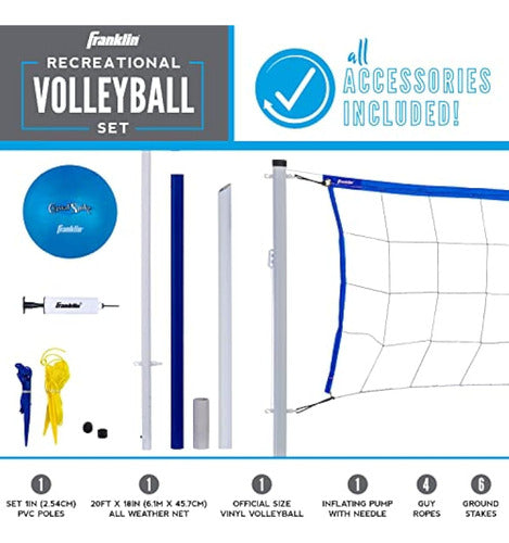 Franklin Sports Volleyball Set, OS 1