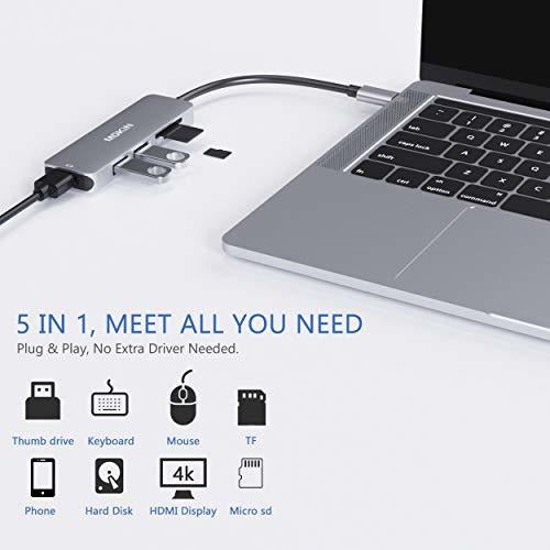 Adaptador Usb C Hub Hdmi Para Macbook Pro 2019/2018/2017, Mo 1