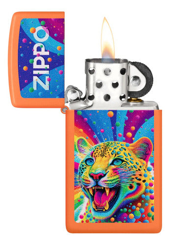 Zippo Slim Leopard Lighter Original Guarantee 5