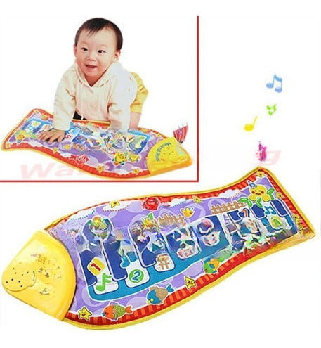 Musical Fish Animal Touch Mat Kick Fun Piano J 1