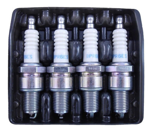 NGK Kit X4 Spark Plugs BPR6ES for Lada Niva 1991/2002 1