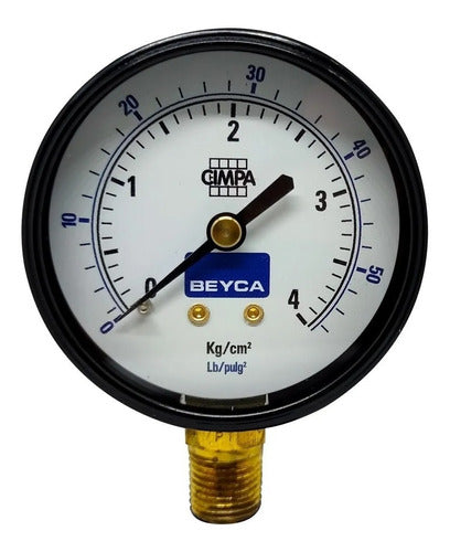 Beyca Manometer 63mm Rosca 1/4 Inferior Mm2-34 1