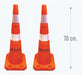 2 Pack Flexible Orange Traffic Cone 70 cm with Rigid Base by Conoflex 3