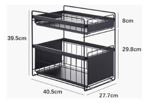 Carolinas Store Metal Expandable Organizer 2 Levels for Home 4