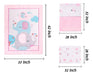 Juego De Cama De Cuna Elefante Rosa 3 Piezas Baby Nursery Be 2