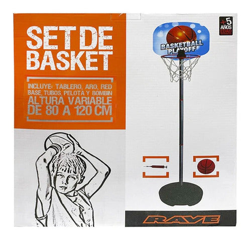 Isakito Initial Basketball Set with Adjustable Base 80 to 120 cm 1