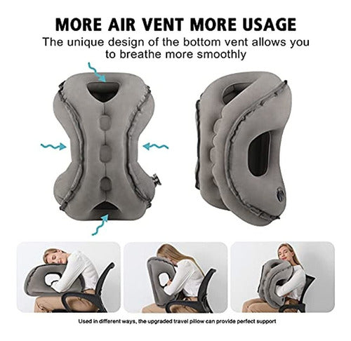 BLABOK Inflatable Travel Pillow, Multifunctional Neck Travel Pillow 2