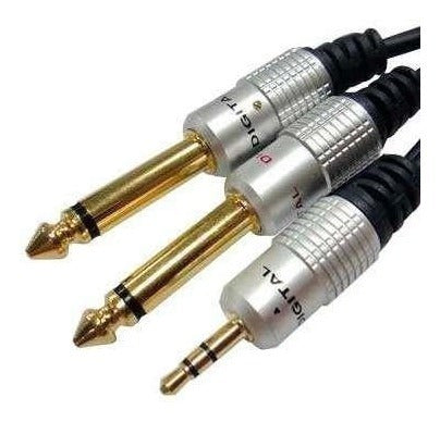 Audio Mini Plug Stereo Cable X 2 Plug Braided. Puresonic 1