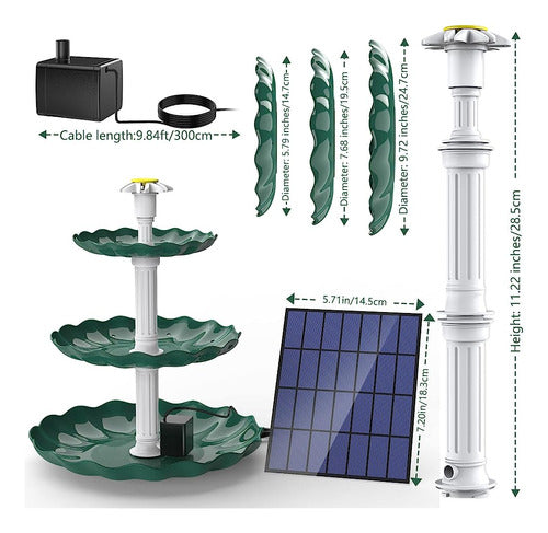 ~? Fuente De Baño Solar Para Pájaros Amztime, Baño Para Pája 1