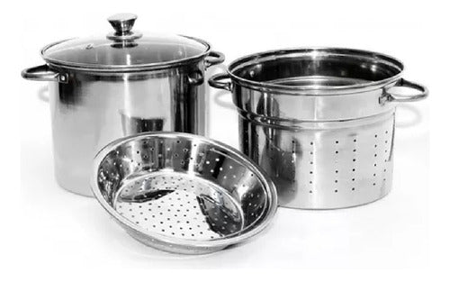 Carol Stainless Steel Steamer Pot Set 0