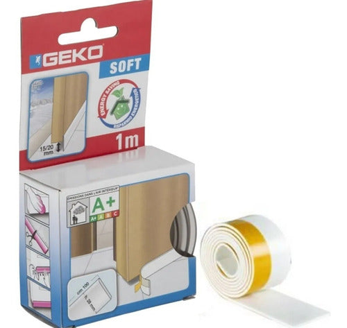 Geko Soft Self-Adhesive Baseboard 1m White or Brown Italian 0