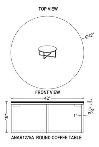 Alaterre Furniture Arcadia Acacia Mesa Redonda De Café De 42 4