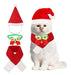 Qkurt Christmas Pet Bow Tie Collar Santa Claus Hat Bufanda T 0