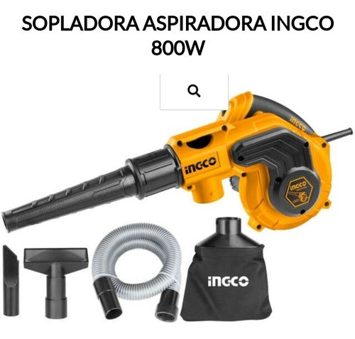 Ingco 800W Blower and Vacuum with Accessories 2