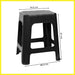 Colombraro Rectangular Stacking Reinforced Black Plastic Stool 2