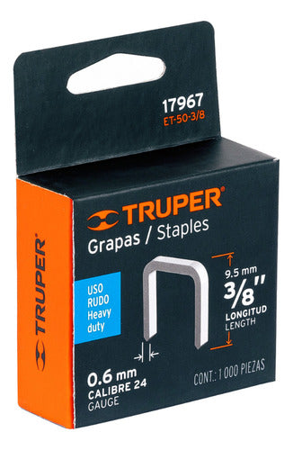 Truper Grampa 10 Mm P/corona 10.7 Mm X 1000u 1