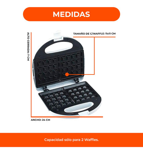 Mega Sale Waflera Electrica Antiadherente Wafles Teflon 1