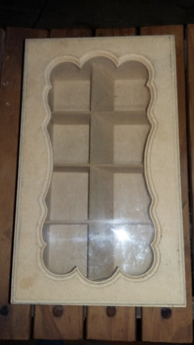 Wood and Glass Tea Box with 8 Divisions 1