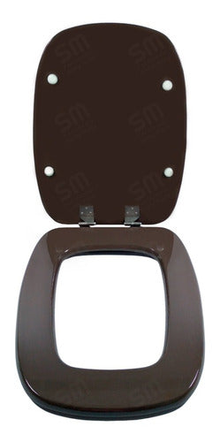 Toilet Seat Laq. Ac. Inox. Compatible w/ Verona Castor 0