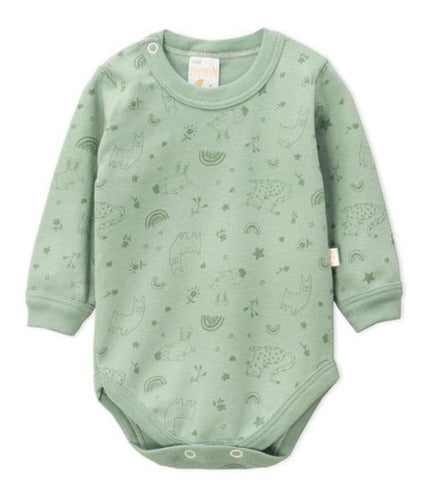 Baby Long Sleeve Cotton Bodysuit 100% Animals Print Up to 18 Months 30