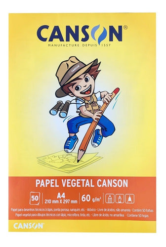 Bloco Papel Vegetal Infantil 50fls A4 60g Canson 0