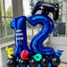 Silverled 80cm Metallic Balloon Blue Happy Birthday 6