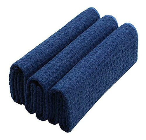 Verasong Waffle Weave Kitchen Towels - Thick Microfiber Drying Cloths 3