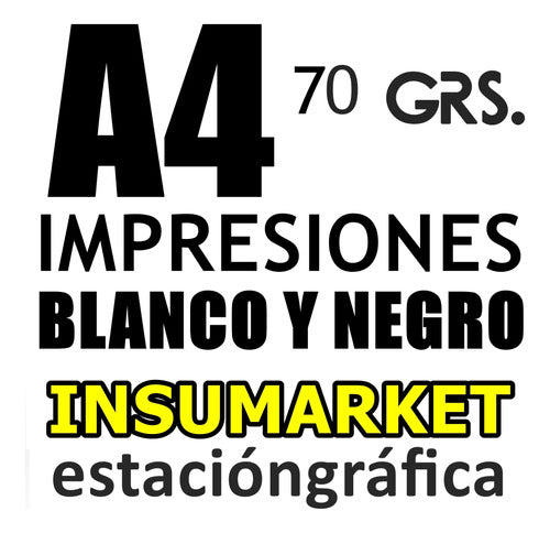 INSUMARKET Estación Gráfica Digital Printing A4 70g Binding Books/Notes/Assignments 0