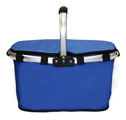 FOLDABLE ALUMINUM PICNIC THERMAL BASKET - 4 COLORS 0